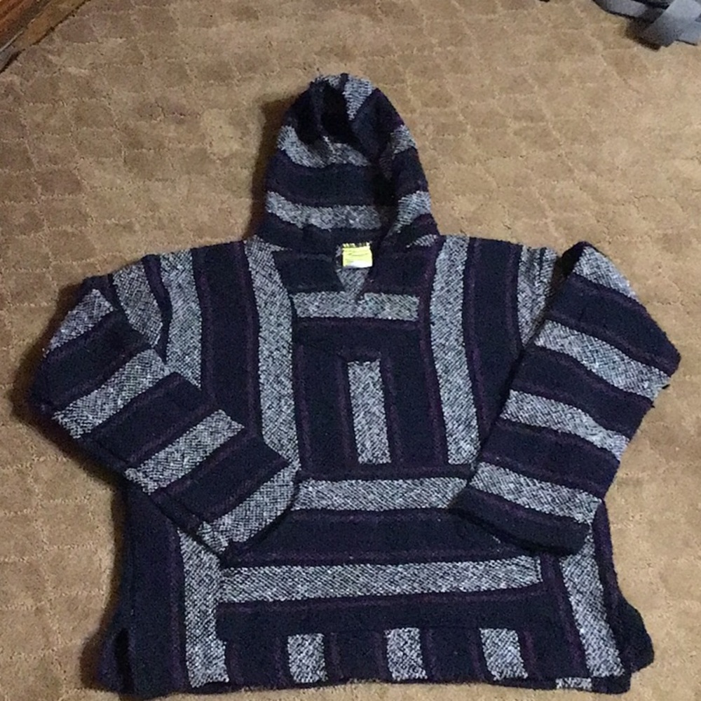 UNISEX KNIT MEXICAN PONCHO